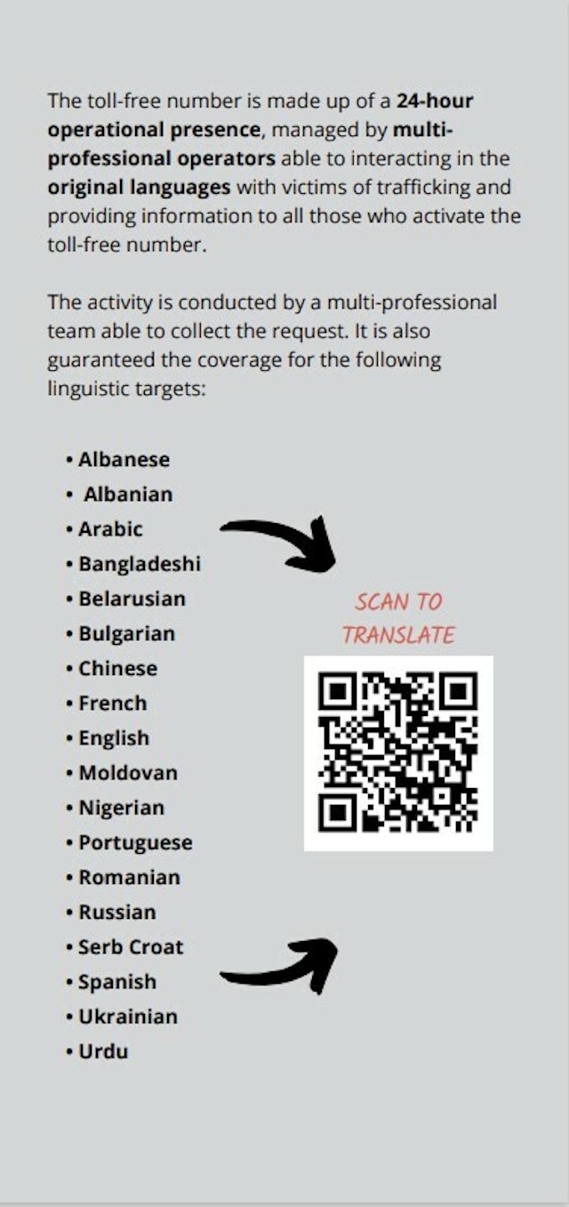 Italian helpline
