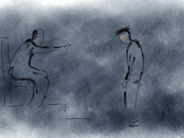 Stations of the cross in blue 1