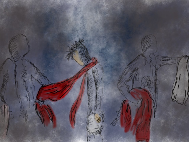 Stations of the cross in blue 10