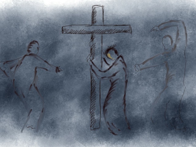 Stations of the cross in blue 2