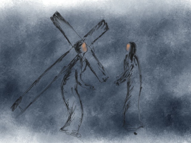 Stations of the cross in blue 4