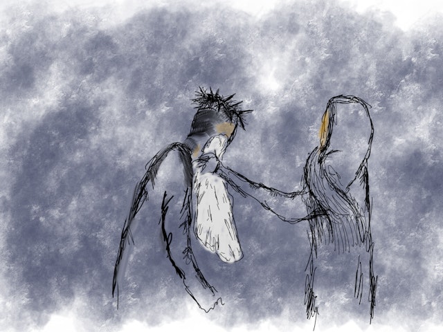 Stations of the cross in blue 6b